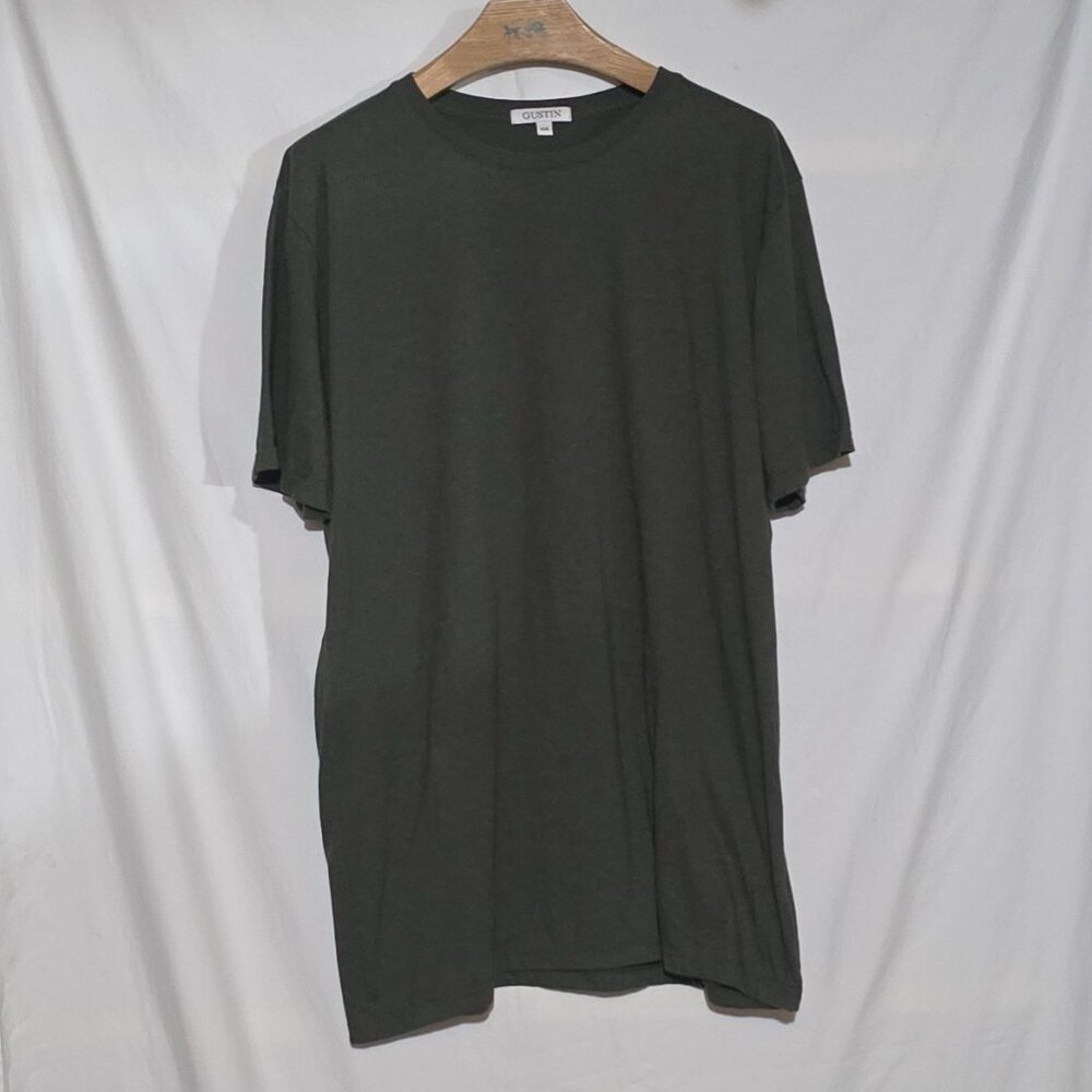 Gustin Made in California USA Heather Crewneck SS Shirt - Dark Green - XXL*